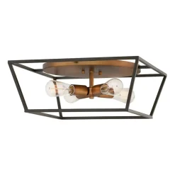 Sklep Kaja Plafon na cztery żarówki, brąz HK-FULTON-F z serii FULTON