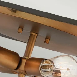 Sklep Kaja Plafon na cztery żarówki, brąz HK-FULTON-F z serii FULTON