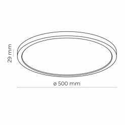Sklep Kaja Plafon w kolorze czarno-białym, średnica 50cm IP54 TK 6905 z serii AQUA