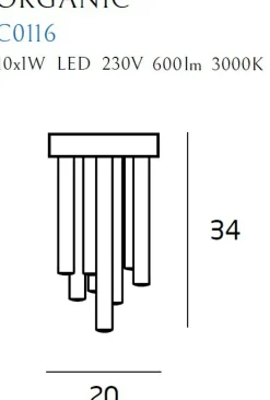 Sklep Kaja Plafon w kolorze miedzianym Ø20cm MX C0116 ORGANIC PL | Kaja