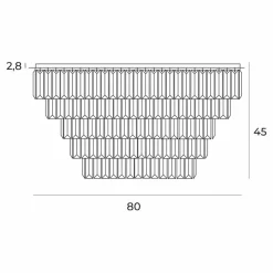Sklep Kaja Plafon w stylu glamour, wiszące kryształki MX C0225 MONACO | Kaja