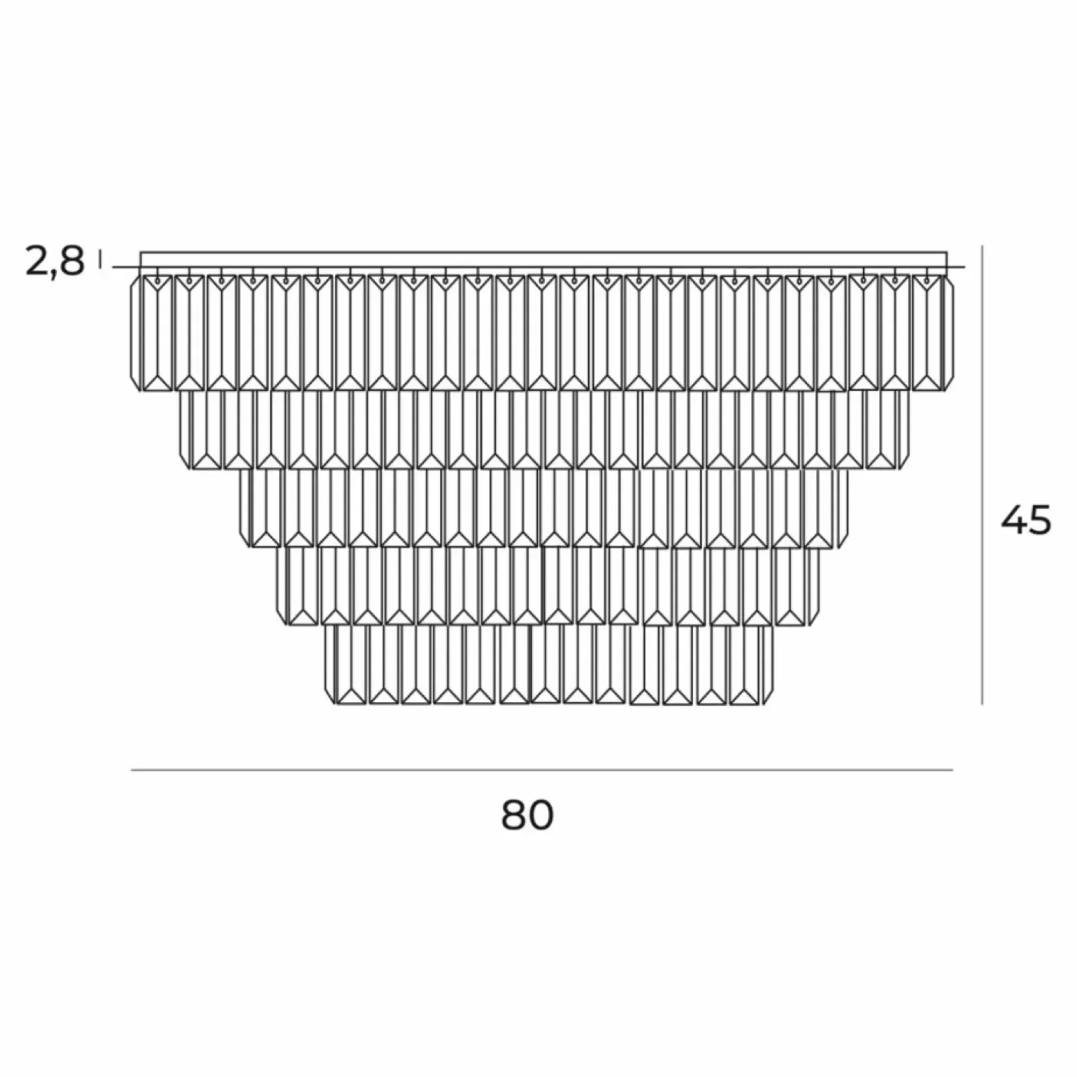 Sklep Kaja Plafon w stylu glamour, wiszące kryształki MX C0225 MONACO | Kaja