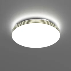 Sklep Kaja Plafon z dekoracyjnymi paskami w złotym kolorze ML0250 z serii BEVER | Kaja Oświ