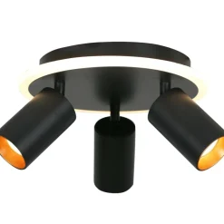 Sklep Kaja Plafon z ledem i trzema reflektorami LP-0612/3C ROUND BK PARMA | Kaja