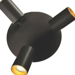 Sklep Kaja Plafon z ledem i trzema reflektorami LP-0612/3C ROUND BK PARMA | Kaja