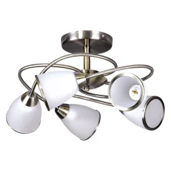 Sklep Kaja Plafon z mlecznymi kloszami K-JSL-6059/5 AB PLATO | Kaja Oświetlenie