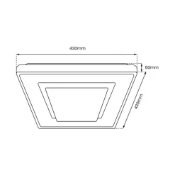Sklep Kaja Plafon z pilotem do sterowania, zmienna barwa ML7938 z serii CAMERON | Kaja Oświ