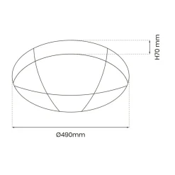 Sklep Kaja Plafon ze zintegrowanym LED-em, do sypialni ML6174 z serii BOB | Kaja Oświetleni