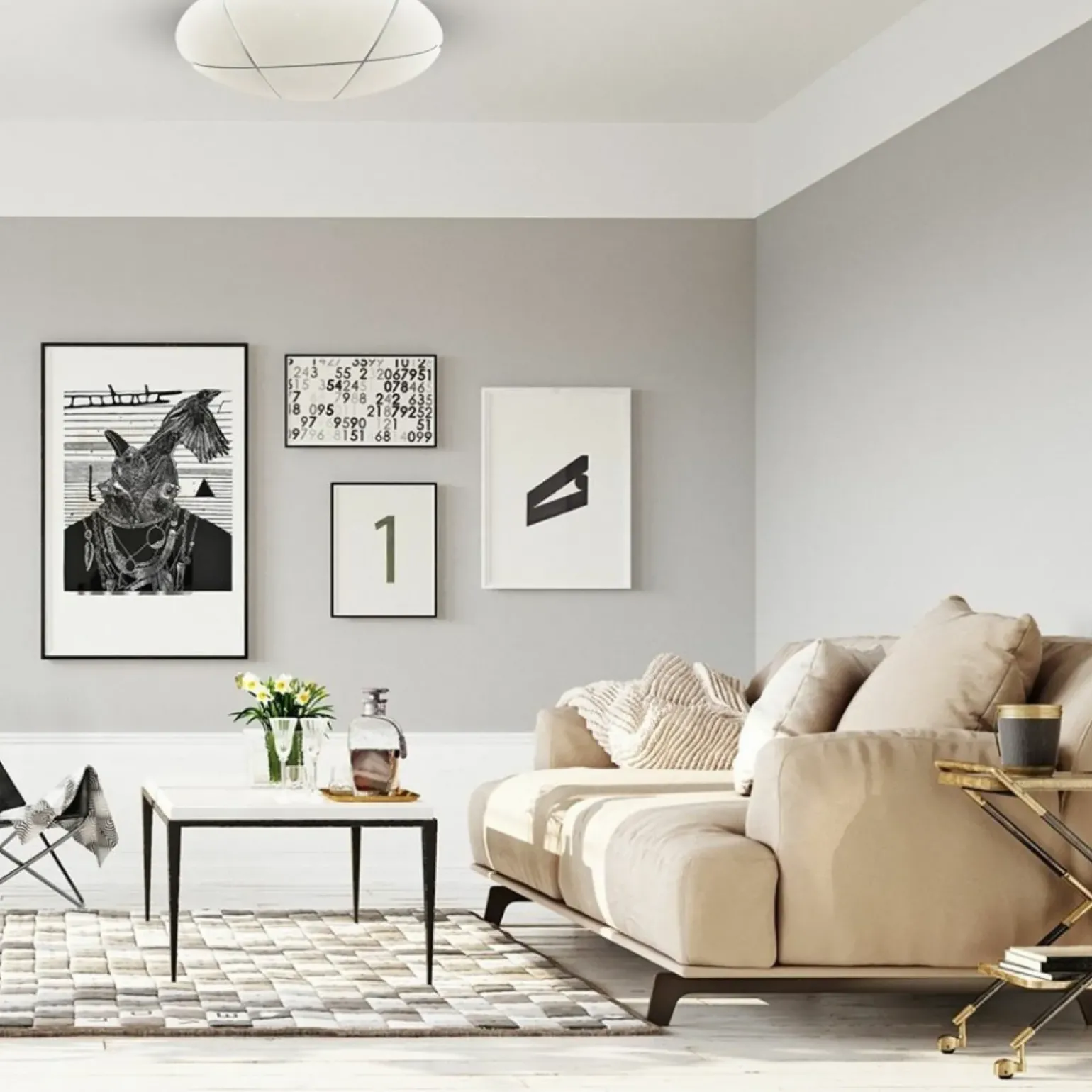 Sklep Kaja Plafon ze zintegrowanym LED-em, do sypialni ML6174 z serii BOB | Kaja Oświetleni