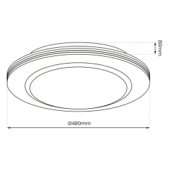 Sklep Kaja Plafon ze zintegrowanym LED-em o mocy 48W ML6408 z serii KELLY | Kaja Oświetleni