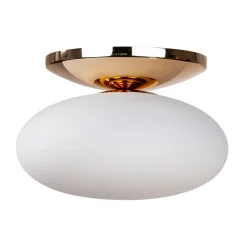 Sklep Kaja Plafon ze złotą postawą i białym kloszem ZM 1185 OMI | Kaja