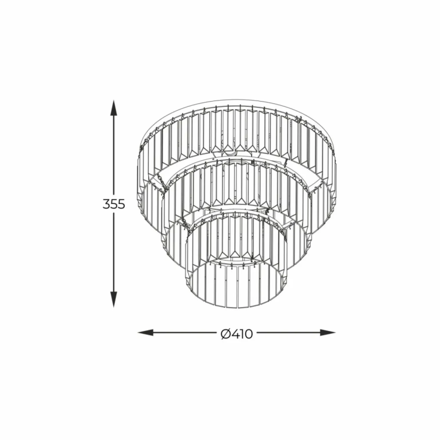 Outlet Plafoniera z wiszącymi kryształkami P17127-4-GD TIFANNY | Kaja Żyrandole Nowoczesne