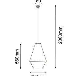 Store Pleciona, szara lampa wisząca do sypialni ANT 5124 HAGATA | Kaja Żyrandole Nowoczesne