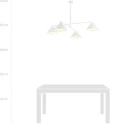 Best Poczwórna, biała lampa na 4 żarówki E27 1212/4 z serii MAVERICK | Kaja Żyrandole Nowoczesne