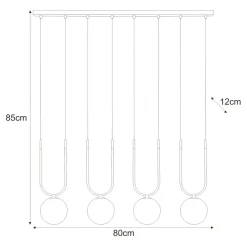 Cheap Poczwórna lampa wisząca nad wyspę kuchenną K-5597 z serii GOLDI Żyrandole Nowoczesne