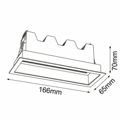 Sklep Kaja Podtynkowa lampa ze światłem LED 10W 3000K ANT 3048 A-GLARE | Kaja