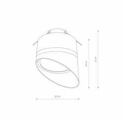 Sklep Kaja Podtynkowa skośna tuba na żarówkę GX53 10485 VIS | Kaja Oświetlenie