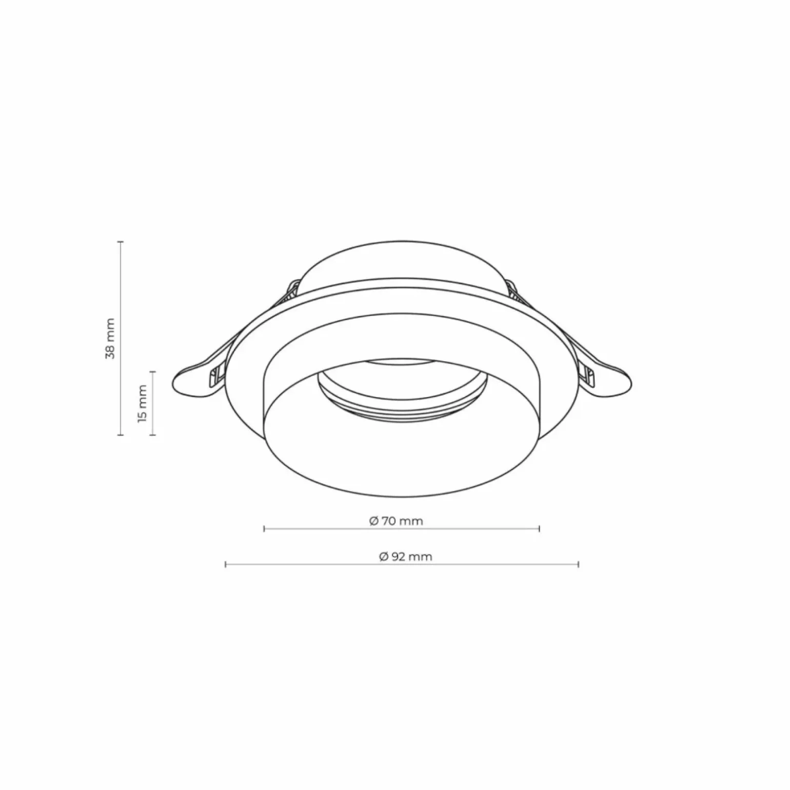 Sklep Kaja Podtynkowe oczko, nieruchome światło GU10 TK 6920 JET BLACK | Kaja