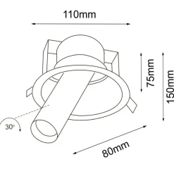 Sklep Kaja Podtynkowe oczko wpustowe gwint GU10/MR11 ANT 7804 YAKUMO | Kaja