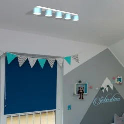 Online Podłużna lampa sufitowa, pięć punktów świetlnych MLP7552 z serii DIXIE | Kaja Oś Żyrandole Nowoczesne