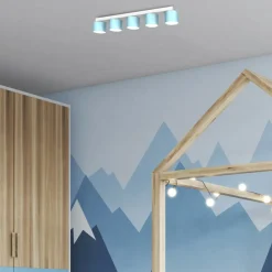 Online Podłużna lampa sufitowa, pięć punktów świetlnych MLP7552 z serii DIXIE | Kaja Oś Żyrandole Nowoczesne