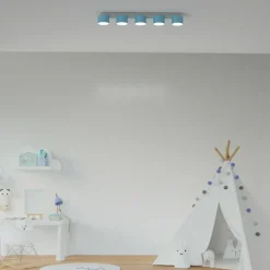 Online Podłużna lampa sufitowa, pięć punktów świetlnych MLP7552 z serii DIXIE | Kaja Oś Żyrandole Nowoczesne