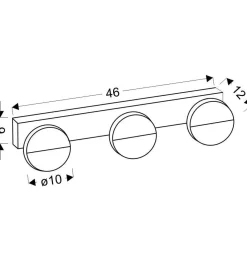Sklep Kaja Podłużny kinkiet ścienny z trzema kółeczkami 23-72818 z serii SING | Kaja Oświet