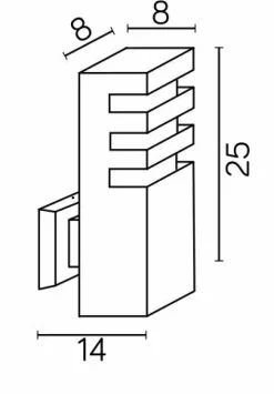 Sklep Kaja Podświetlenie wjazdu do garażu, kinkiet RADO K AL z serii RADO | Kaja Oświetleni