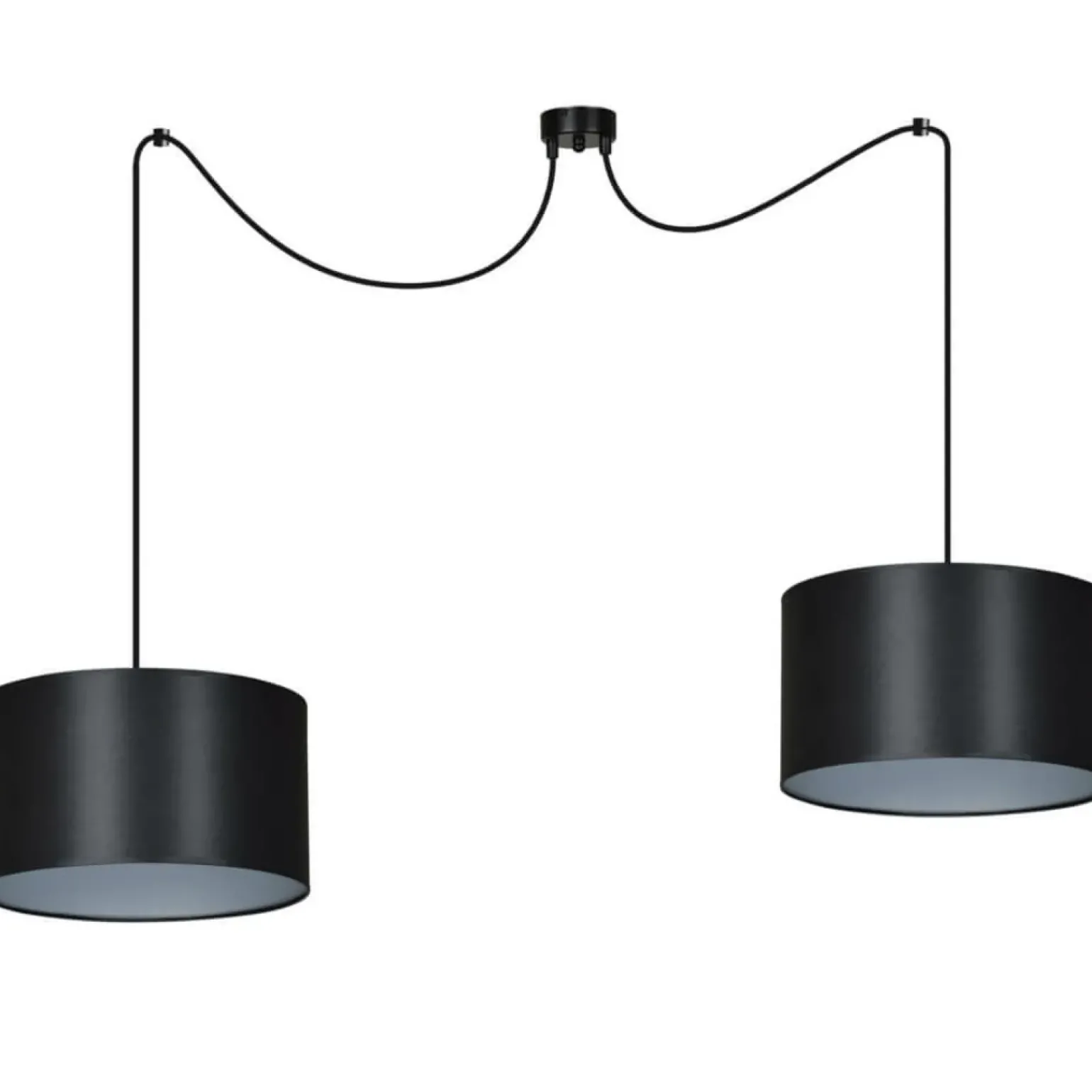 Outlet Podwójna, abażurowa lampa do sypialni 185/2 ROTO | Kaja Oświetlenie Żyrandole Nowoczesne