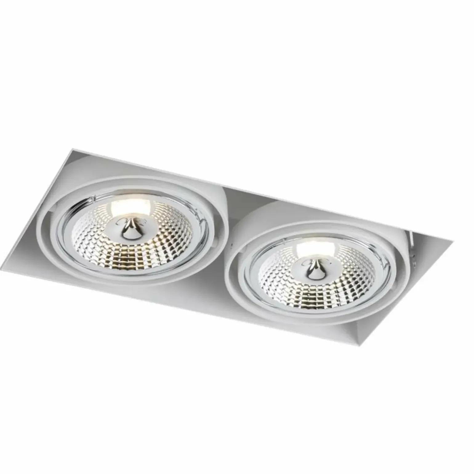 Sklep Kaja Podwójna, biała lampa podtynkowa ANT 7328 KOMORO | Kaja Oświetlenie