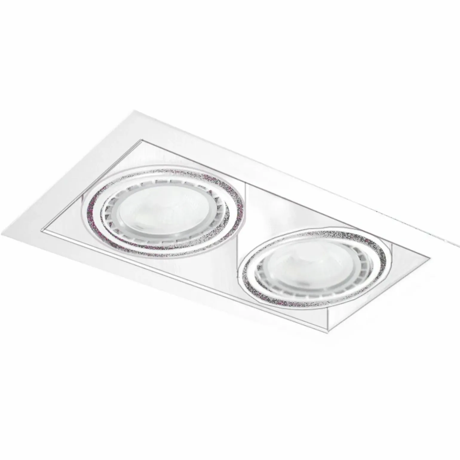 Sklep Kaja Podwójna, biała oprawa podtynkowa wpustowa AZ2876 NOVA | Kaja