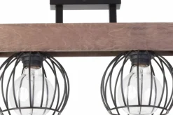 New Podwójna, drewniana lampa sufitowa do sypialni SIG 31571 z serii MILAN Żyrandole Nowoczesne