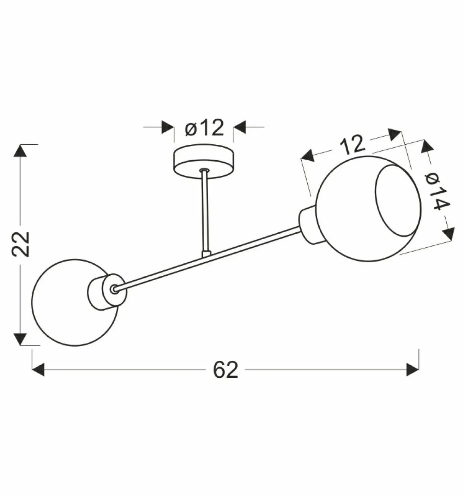 Best Sale Podwójna lampa sufitowa ze złotymi elementami 32-21069 z serii AMANDA | Kaja Ośw Żyrandole Nowoczesne