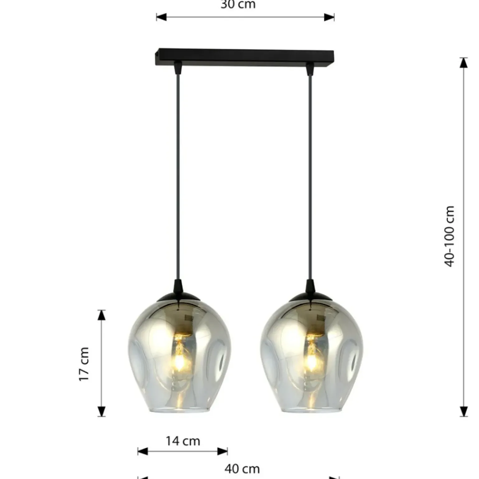 Online Podwójna lampa wisząca do stylowej kuchni 680/2 ISTAR | Kaja Żyrandole Nowoczesne