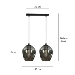 Online Podwójna lampa wisząca do stylowej kuchni 680/2 ISTAR | Kaja Żyrandole Nowoczesne