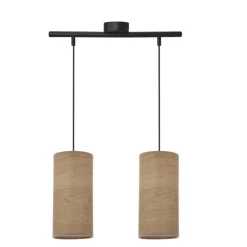 New Podwójna lampa wisząca, kolor orzecha 32-19738 z serii BALLO | Kaja Żyrandole Nowoczesne