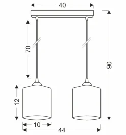 Cheap Podwójna lampa wisząca, regulowana wysokość 32-21168 z serii SERENA | Kaja Oświe Żyrandole Nowoczesne