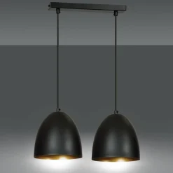 Cheap Podwójna lampa wisząca w kolorze czarno-złotym 410/2 | Kaja Żyrandole Nowoczesne