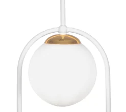 Store Podwójna lampa wisząca z białymi kloszami K-5301 z serii ARLENA Żyrandole Nowoczesne