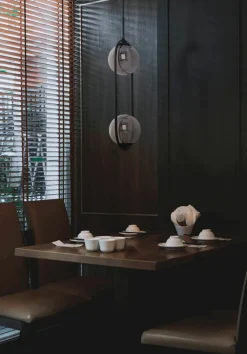 New Podwójna lampa wisząca z grafitowymi kloszami K-5111 z serii DAVOS Żyrandole Nowoczesne