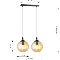 Cheap Podwójna lampa wisząca z kulistymi kloszami 713/2 | Kaja Oświetlenie Żyrandole Nowoczesne