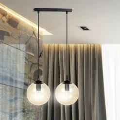 Cheap Podwójna lampa wisząca z kulistymi kloszami 713/2 | Kaja Oświetlenie Żyrandole Nowoczesne