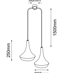 Store Podwójna, nowoczesna lampa wisząca ANT 5173 MAHAKA | Kaja Oświetlenie Żyrandole Nowoczesne