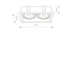 Sklep Kaja Podwójna oprawa podtynkowa, kolor 9412 | Kaja Oświetlenie