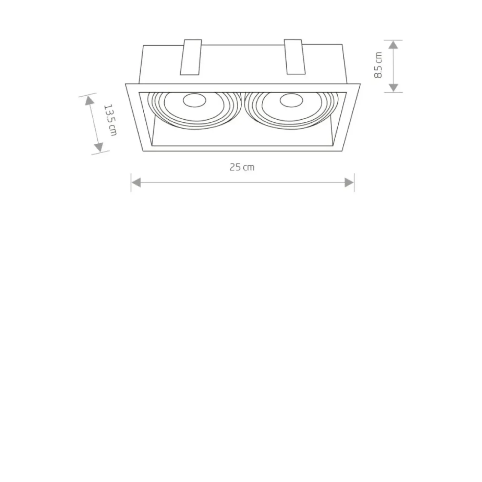 Sklep Kaja Podwójna oprawa podtynkowa, kolor 9412 | Kaja Oświetlenie