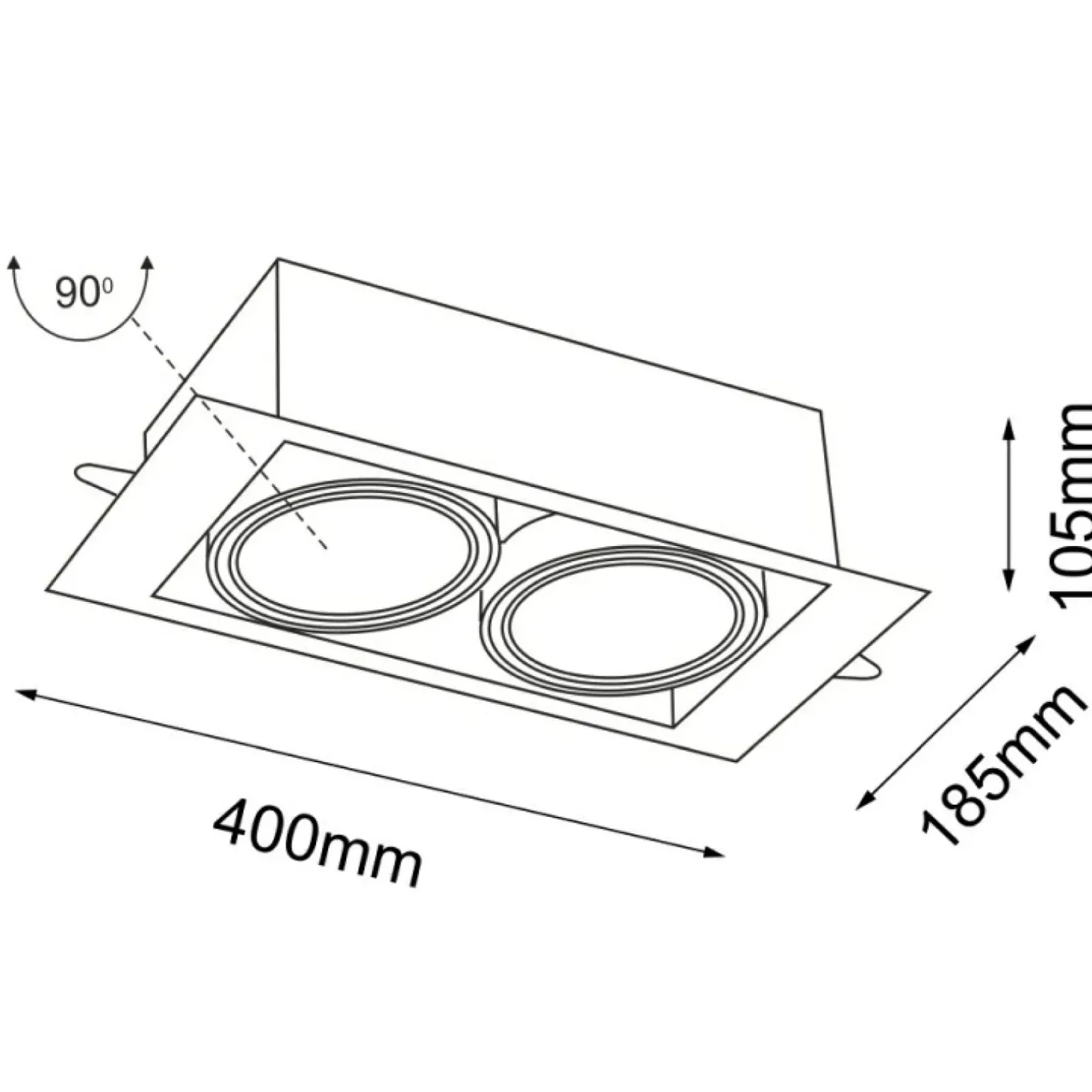 Sklep Kaja Podwójna oprawa wpustowa GU10/ES111 ANT 3313 MUKO | Kaja Oświetlenie