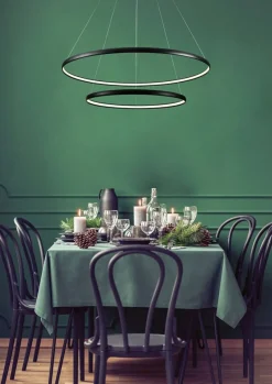 Outlet Podwójna złota lampa LED PL210503-800+1200-GD CARLO | Kaja Żyrandole Nowoczesne