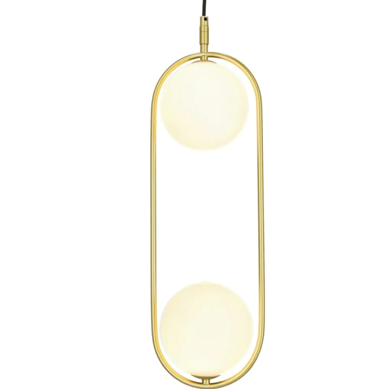 Discount Podwójna, złota lampa wisząca do kuchni 32-73464 z serii CORDEL | Kaja Żyrandole Nowoczesne