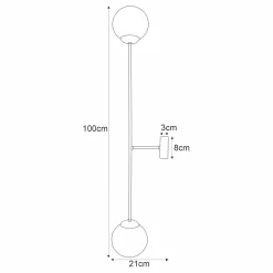 Sklep Kaja Podwójny dekoracyjny kinkiet na dwie żarówki K-4927 | Kaja Oświetlenie
