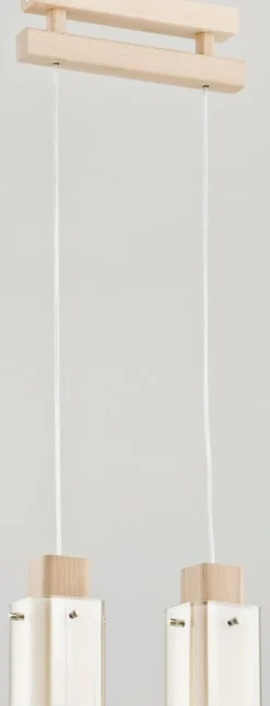 Best Sale Podwójny drewniany zwis ze szklanymi kloszami AL 24522 | Kaja Żyrandole Nowoczesne